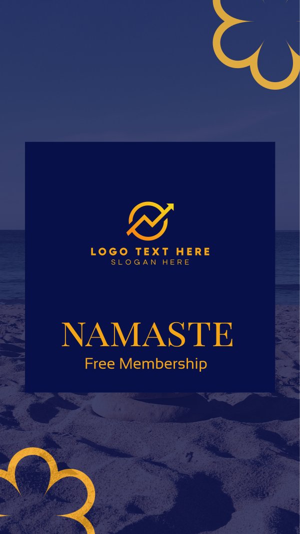 Namaste Yoga Membership Facebook Story Design Image Preview