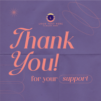 Minimalist Thank You Instagram Post Preview