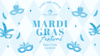 Mardi Gras Festival Facebook Event Cover Design