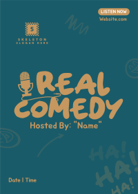 Real Comedy Flyer Image Preview