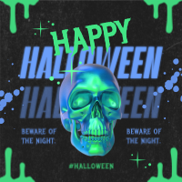 Grunge Futuristic Halloween Instagram Post Preview
