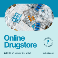 Online Drugstore Promo Instagram Post Design