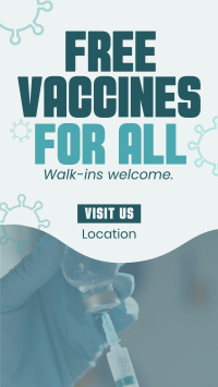 Free Vaccination For All Facebook Story Design