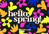 Spring Cutouts Postcard Design