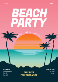 Beach Party Flyer Design