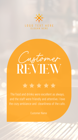 Simple Cafe Testimonial Instagram story Image Preview