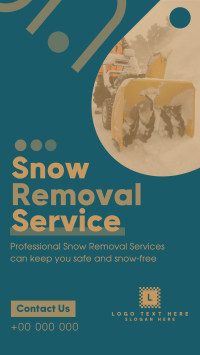 Minimal Snow Removal Facebook Story Design