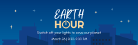 Earth Hour Cityscape Twitter Header Design
