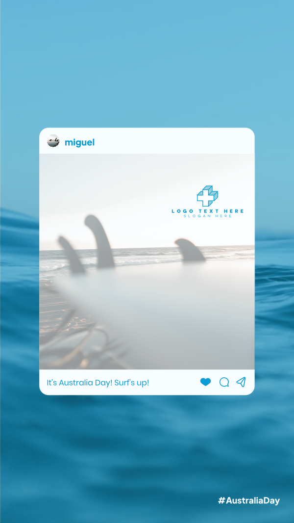 Australia Day Surfing Instagram Story Design Image Preview