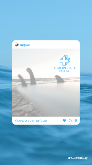 Australia Day Surfing Instagram story