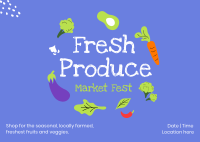 Fresh Market Fest Postcard Design