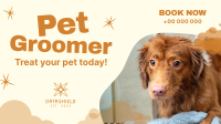 Professional Pet Groomer Facebook Event Cover Design