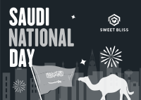 Saudi Day Celebration Postcard Design