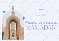 Greeting Ramadan Arch Postcard Design