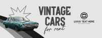 Vintage Car Rental Facebook cover Image Preview