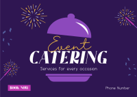 Party Catering Postcard Design
