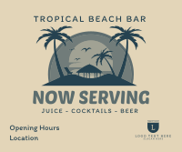 Tropical Beach Bar Facebook Post Design