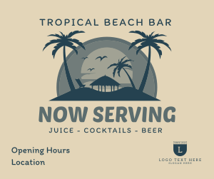 Tropical Beach Bar Facebook post Image Preview