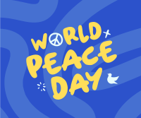 Quirky Peace Day Facebook Post Design