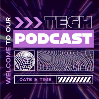 Futuristic Tech Podcast Instagram Post Design