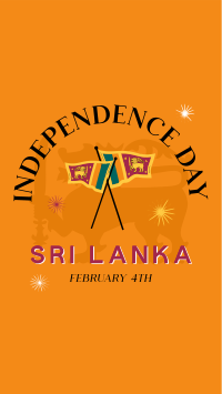 Sri Lanka Independence Badge Instagram Reel Design