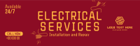 Electrical Service Twitter header (cover) Image Preview