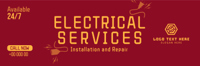 Electrical Service Twitter header (cover) Image Preview