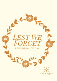 Geometric Poppy Remembrance Day Flyer Image Preview