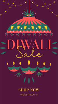 Diwali Lanterns Facebook Story Design