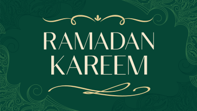 Ornamental Ramadan Greeting Facebook event cover Image Preview