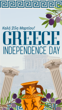 Greece Independence Day Patterns Instagram Story Design