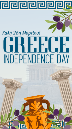Greece Independence Day Patterns Instagram story Image Preview