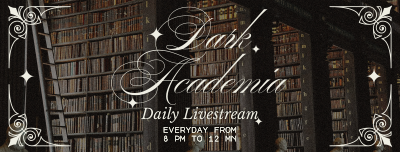 Dark Academia Study Playlist Facebook cover Image Preview