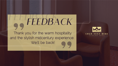 Minimalist Hotel Feedback Facebook event cover Image Preview