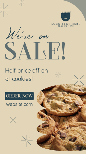 Baked Cookie Sale Facebook story Image Preview