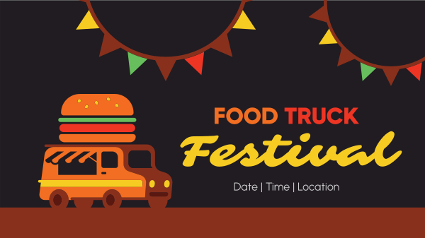 Festive Food Truck Facebook Event Cover Design