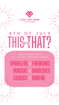 4th of July This or That Facebook story Image Preview