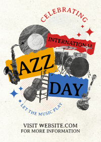 Retro Jazz Day Flyer Design