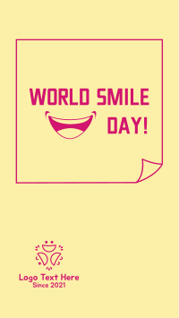 World Smile Day Sticky Note Facebook Story Design