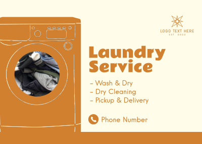 Laundry Services Postcard Image Preview