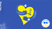 Ukraine Heart Facebook Event Cover Design