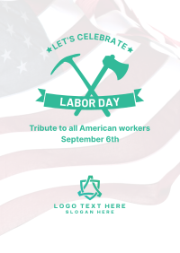 Labor Day Badge Flyer Design