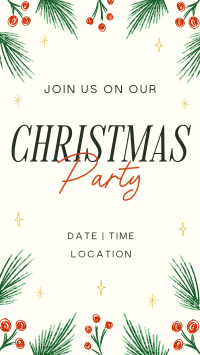 Artsy Christmas Party Facebook Story Design