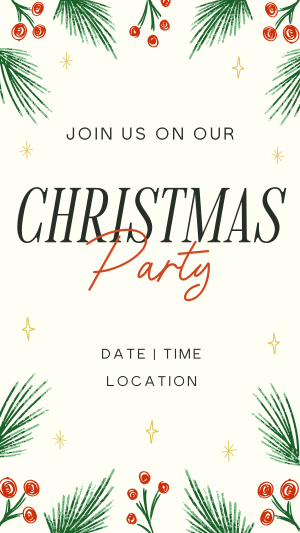 Artsy Christmas Party Facebook story Image Preview