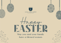 Minimalist Easter Postcard Image Preview