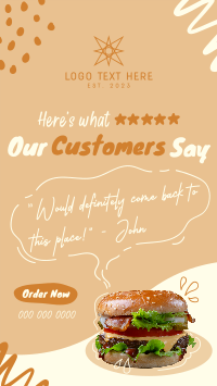 Customer Feedback Food YouTube Short Design