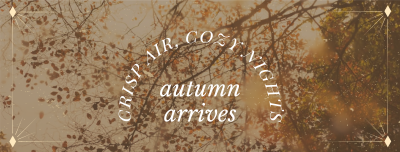 Autumn Arrives Quote Facebook cover Image Preview