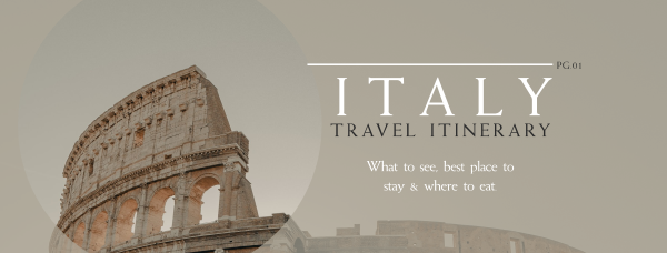 Italy Itinerary Facebook Cover Design Image Preview