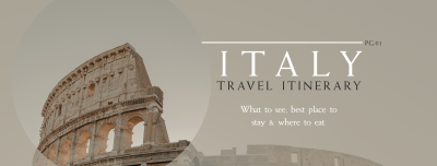 Italy Itinerary Facebook cover Image Preview