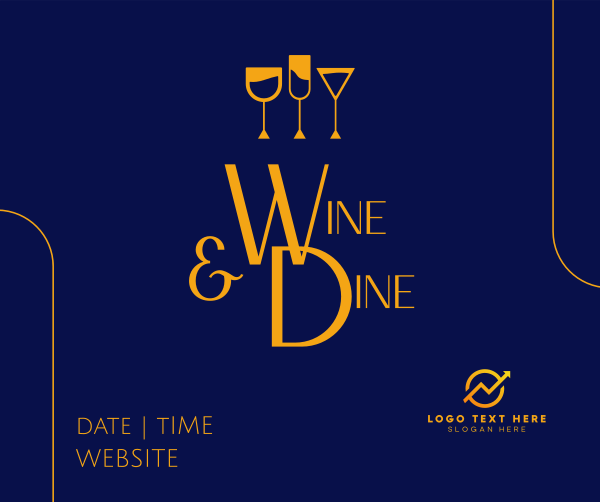 Wine and Dine Night Facebook Post Design Image Preview